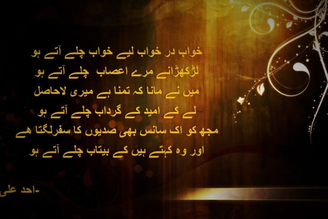 I will write, edit, translate, voice over urdu or eng poetry or song lyrics