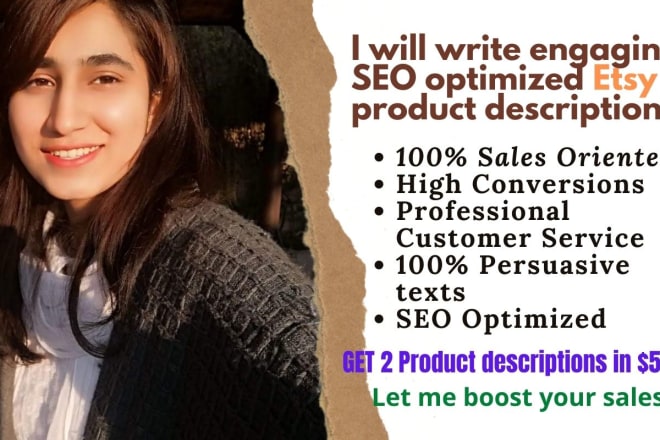 I will write engaging SEO optimized etsy product description