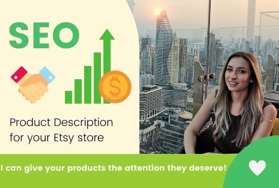 I will write engaging SEO optimized etsy product description for 3 listings