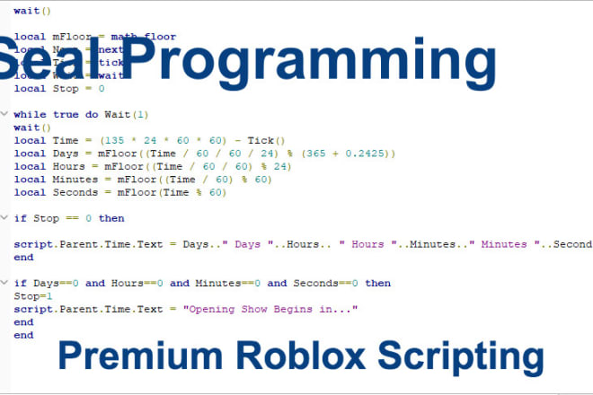 I will write premium scripts for your roblox game
