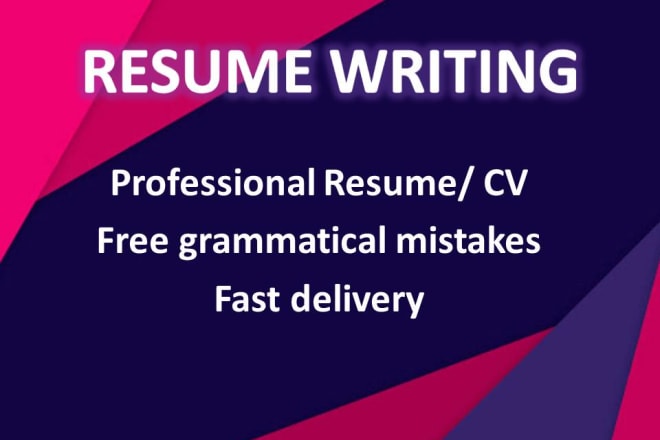 I will write professional resume, executive CV for you