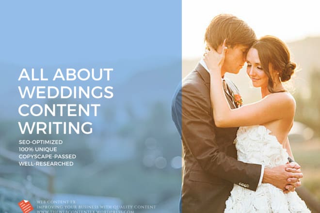 I will write SEO wedding articles