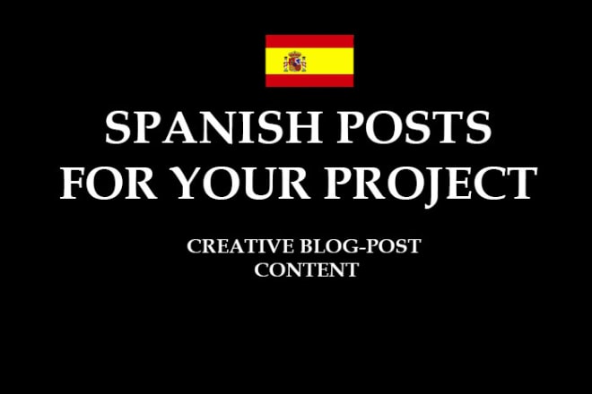 I will write spanish SEO articles and blog posts for you