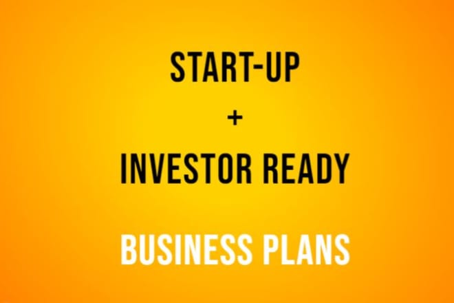 I will write startup business plan