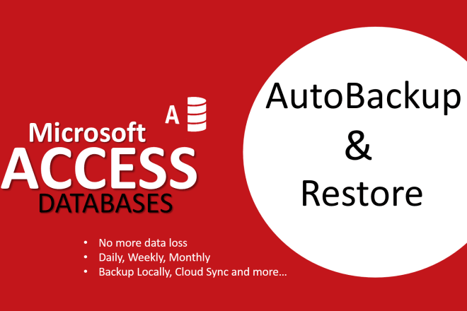 I will write vba codes to autobackup your access database in xml