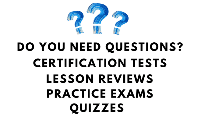 I will write your exam quiz or lesson review questions