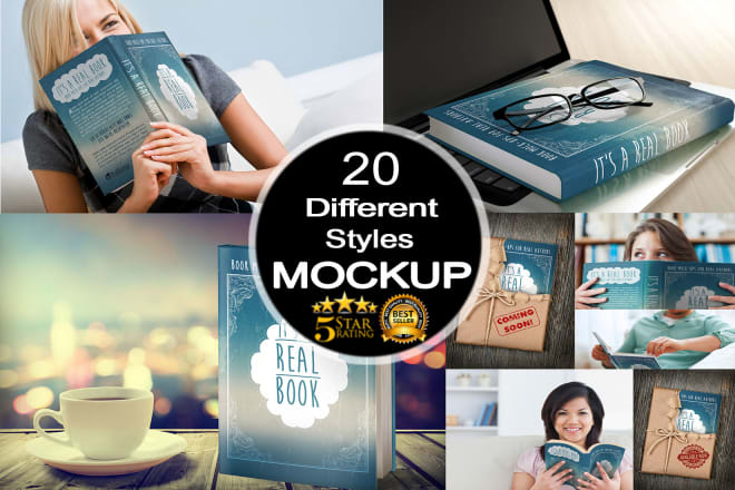 I will create amazing 3d book cover mockup in 20 different styles