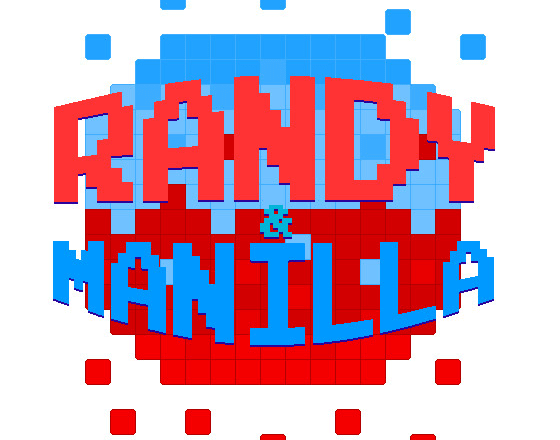 I will create simple pixel art logo and titles