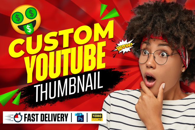 I will design a mind blowing youtube thumbnail for you