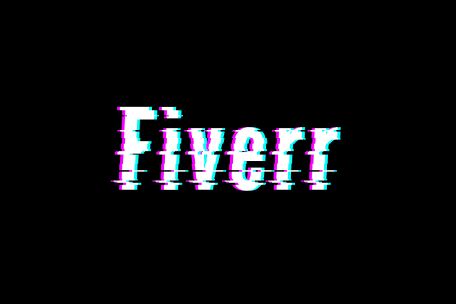 I will design any word in a glitch text effect style
