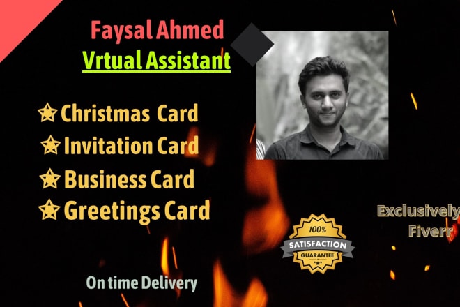 I will design christmas card, business card or invitation card