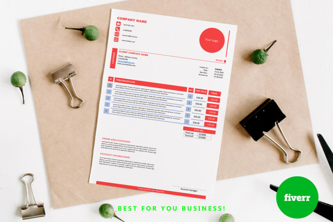 I will design letterhead, invoice and quotation template