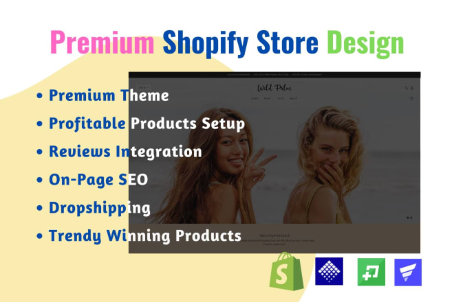 I will design professional shopify dropshipping store website
