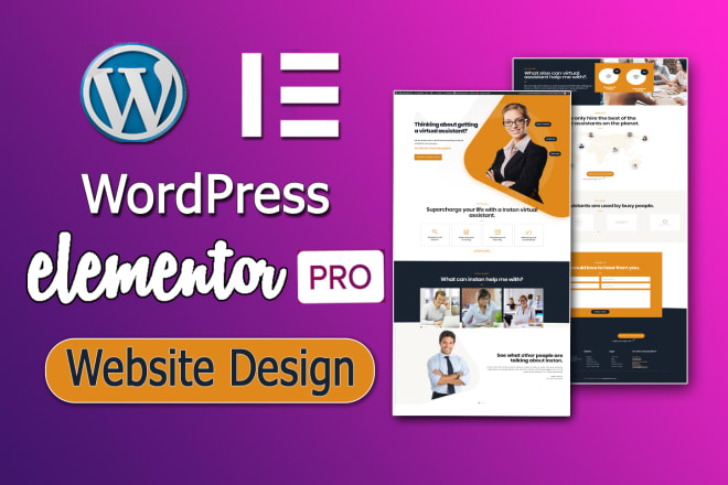 I will design wordpress website using elementor pro page builder