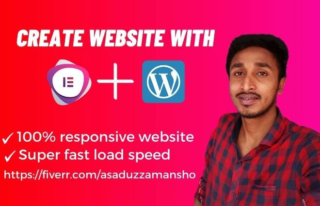 I will design wordpress website using elementor pro page builder