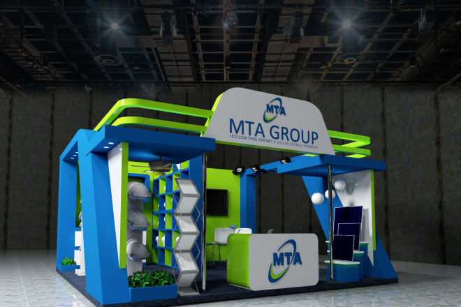 I will design your exhibition stall, stand, trade booth, kiosk