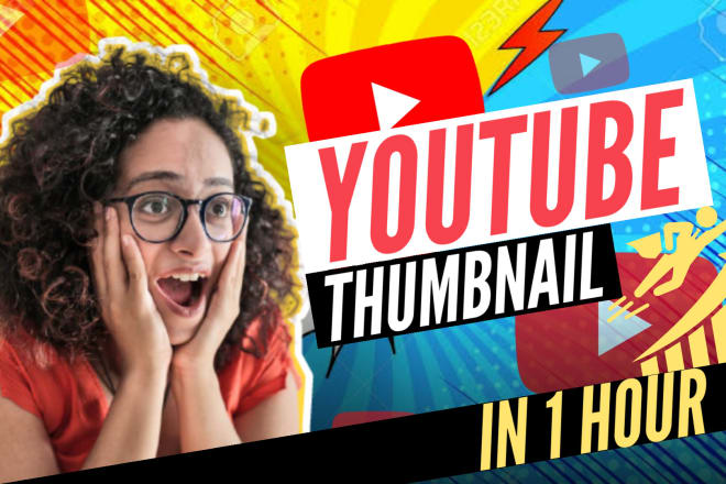I will design your eye catching youtube thumbnails in 1 hour