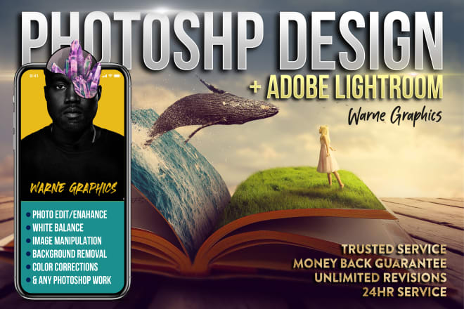 I will do any kind of photoshop design
