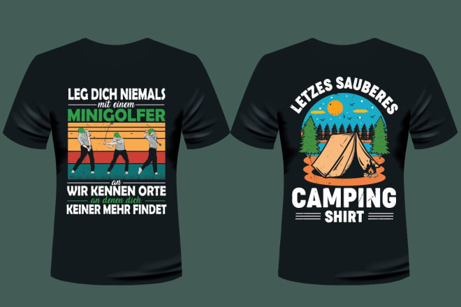 I will do german custom amazing t shirt designs