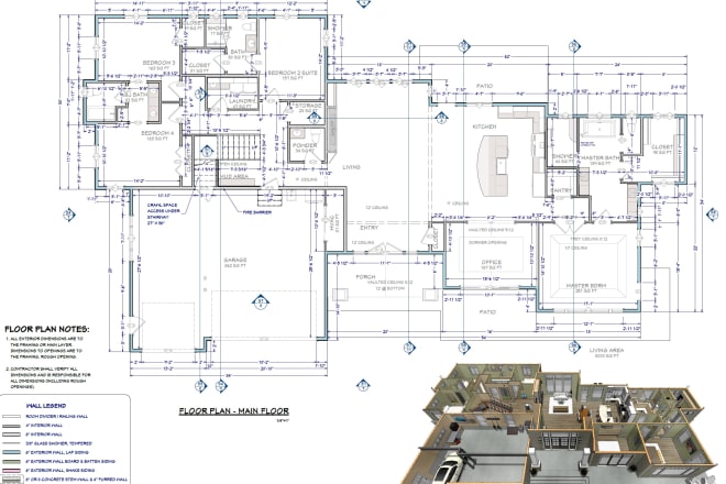 I will do house floor plan or blueprints in chief architect permit