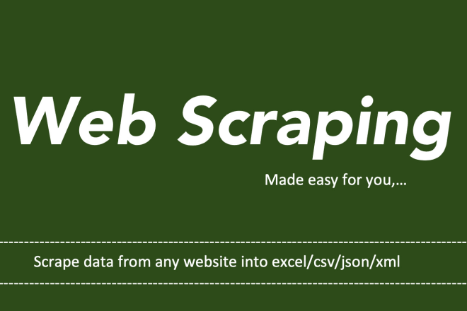 I will do web scraping data mining from any website