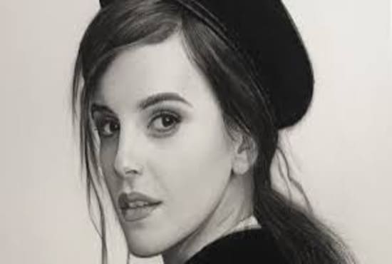 I will draw a realistic pencil sketch portrait art by hand