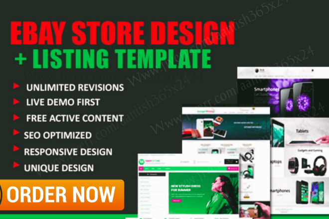 I will ebay store design and listing template design