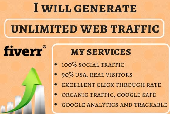 I will generate unlimited web traffic