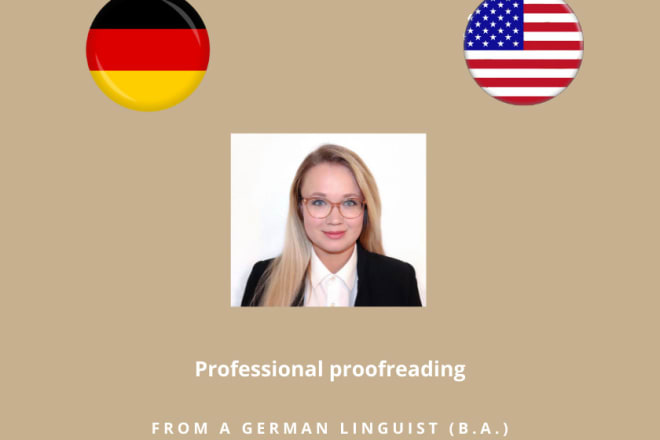 I will proofread your german and english texts