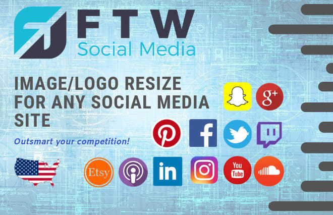 I will resize crop your logo or picture for any social media site