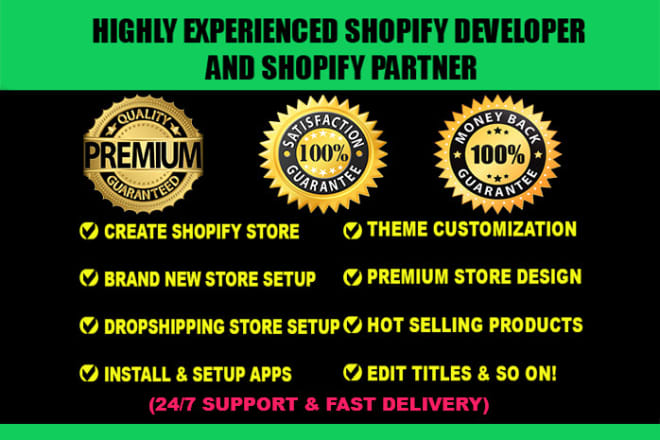 I will setup and customize your shopify store or shopify website