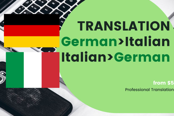 I will translate german to italian and italian to german