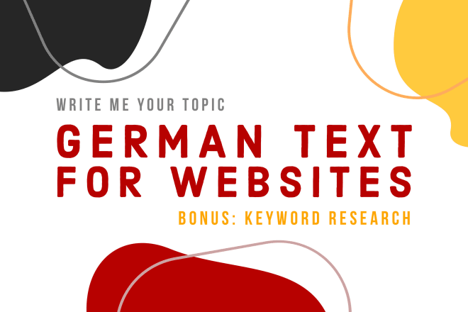 I will write your german website content for a perfect start