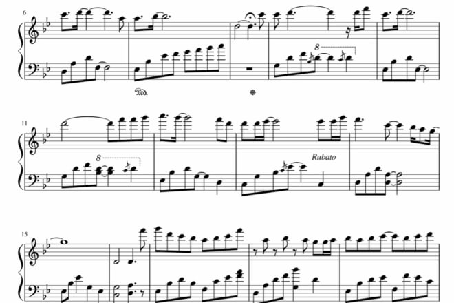 I will transcribe songs into accurate piano sheet music