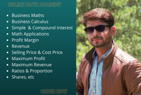 I will assist business maths, business calculus, math applications