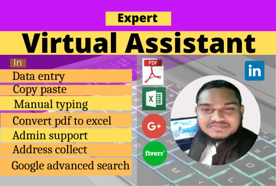 I will be a virtual assistant for data entry, collect information