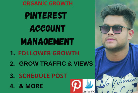 I will be manage your pinterest profile and grow it professionally