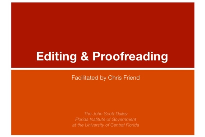 I will be your editor and proofreader of all your documents