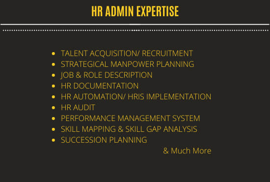 I will be your HR admin recruitment consultant