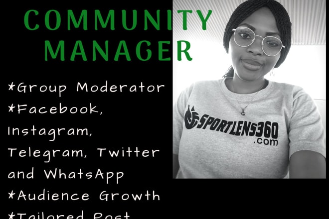 I will be your online community manager