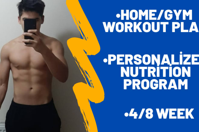 I will be your online home and gym personal trainer