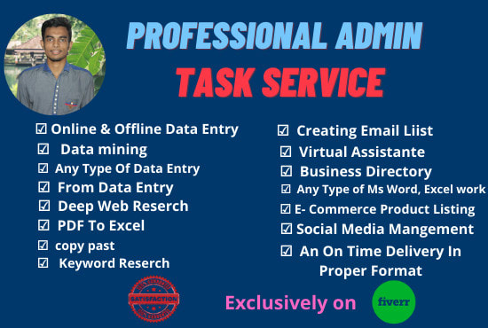 I will be your professional virtual assistant for data entry and web research perfectly