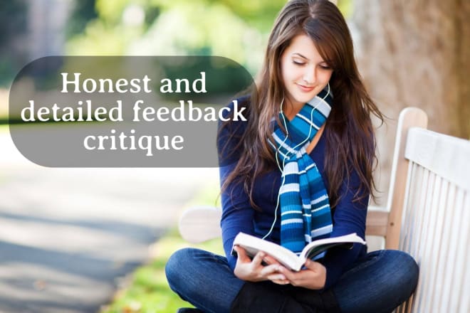 I will beta read your manuscript, provide you feedback, critique