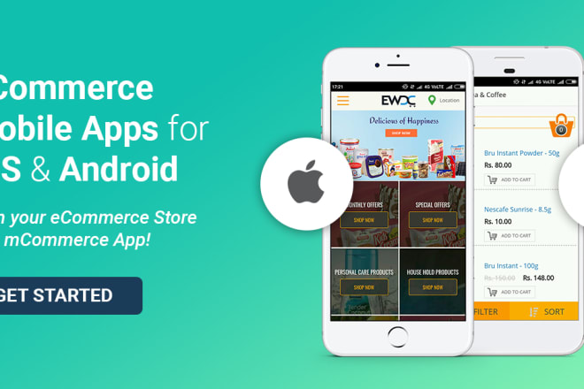 I will build an ecommerce mobile android and IOS app