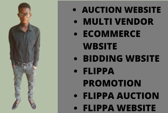 I will build bidding auction website, auction app