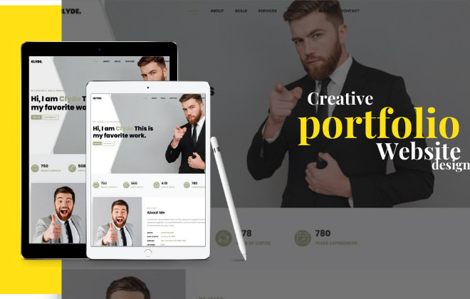 I will build creative wordpress portfolio, resume, personal website