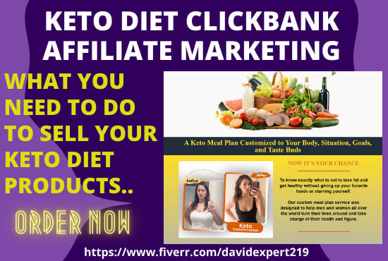 I will build keto diet autopilot clickbank affiliate marketing sales funnel