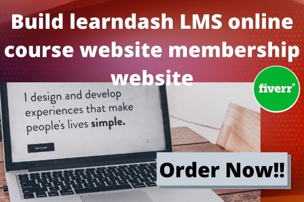 I will build learndash lms online course website membership website