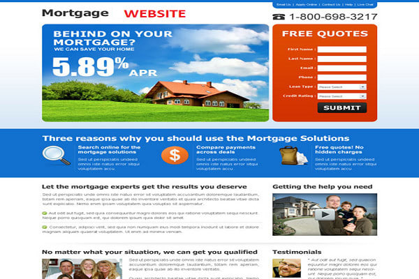 I will build unique responsive highly converting mortgage website or lead capture