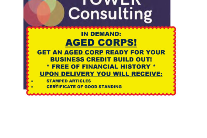 I will business credit,shelf corp,aged corp,aged corporation,trade line